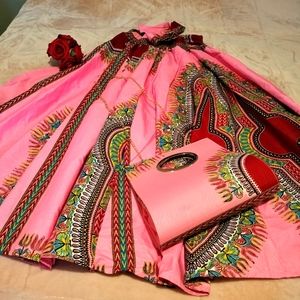 It a two piece african wear.it beautiful and pink check it out.